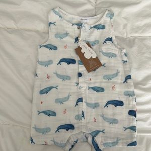 Angel Dear Whale Romper NWT